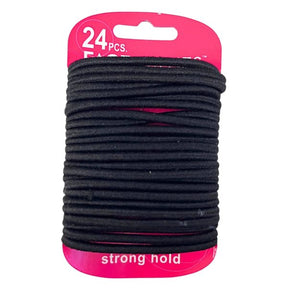 Harmon Face Values 24 Count Black Elastics