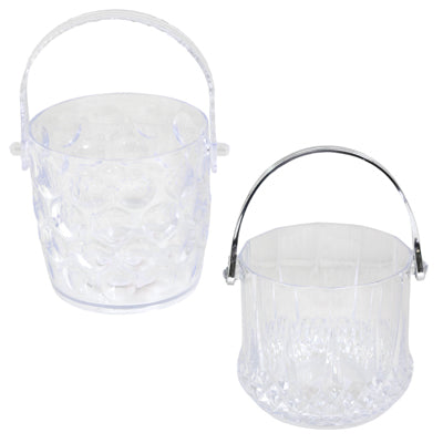Ice Bucket With Silver Plastic Handle 40 Oz 213g/white Case Cut Carton W/label