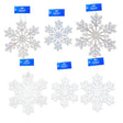Ornament Snowflake 3ast Sizes In 2 Finishes 8.27/10.24/12.2in Blue Snow Header