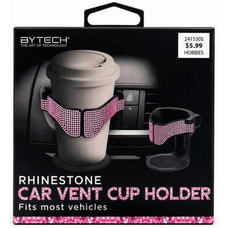Bytech Bling Car Vent Cup Holder in Pink