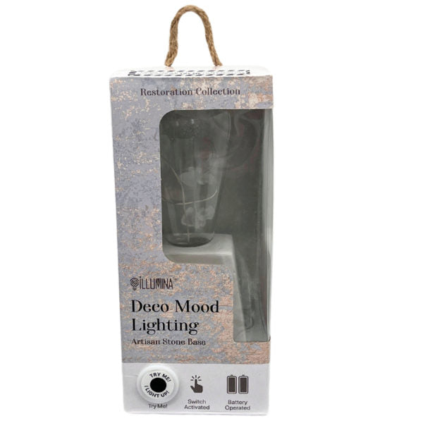Mushroom Novelty LED Lamp with Artisan Stone Base