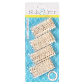 Toothpick Holders 4pk W/90 Bamboo Picks Crystal-look Kitchen Blistercard