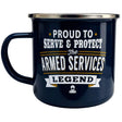 Top Guy Enamel Mug with Armed Services Design