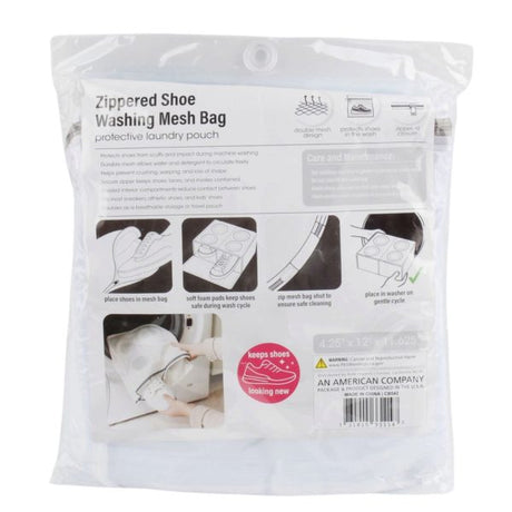 Shoe Washing Mesh Bag with Zipper Protective Net Pouch