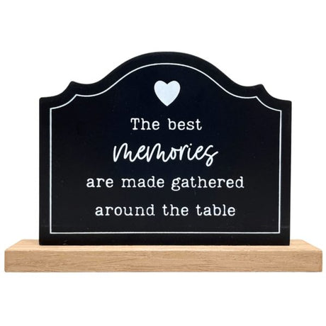 5" x 7" Black MDF Memories Décor Sign