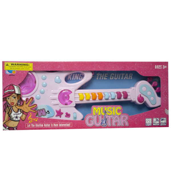 Pink B/O Musical Guitar