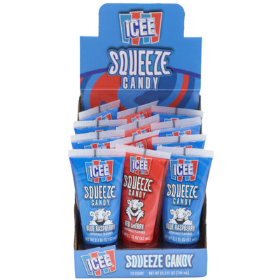 Icee Squeeze Candy 12-ct 2-assorted 2.10-oz Counter Display