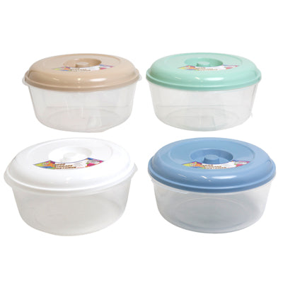 Food Storage Container 250 Oz Clear Bottom/4-color Lids In Pdq Omega Bowl #7