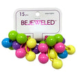 Bejeweled Multi-Colored Twin Bead Ponytail Holders 15 Pack