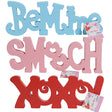 Table Decor Valentine Script Word  11x4in 3asst Mdf Xoxo/bemine/smooch Ht/mdf Comply