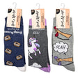 Women's Crew Socks in Assorted Pop Art Designs