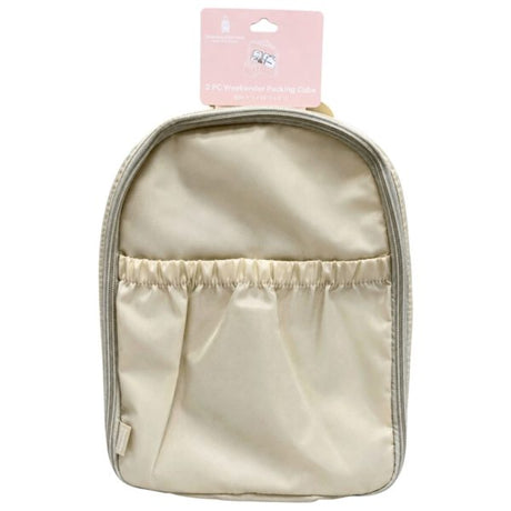 Roaming Essentials 2-Piece Weekender Packing Cube Set in Tan