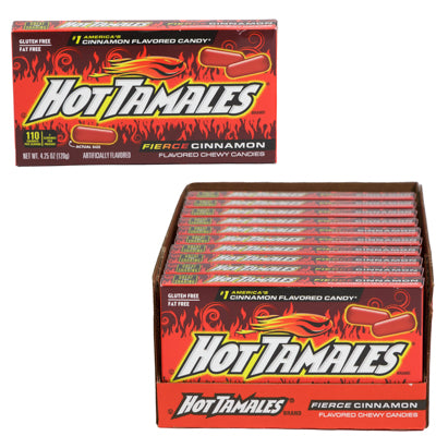 Hot Tamales Candy Cinnamon 4.25-oz Theater Box Counter Display