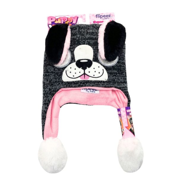 Flipeez Puppy Beanie with Moving Ears and Bonus Gloves
