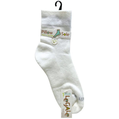 Legale 1 Pair Ankle Socks Pillowsole White Ladies Shoe Size 4-10