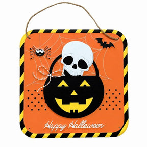 Happy Halloween Jack-O’-Lantern Skull Decorative Plaque