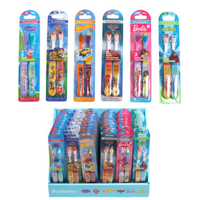 Toothbrush Kids 2pk Licensed 72pc Pdq Display 6assorted