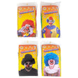 Clown Wig Deluxe 4ast Colors Rainbow/black/red/blue Clown Pb/insert 14+