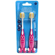 Two Pack V Max Kids Toothbrushes with Pink Smile Design