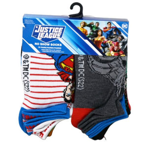 DC Justice League We Are Justice 10 Pack Kids No Show Socks in Sizes 6-8