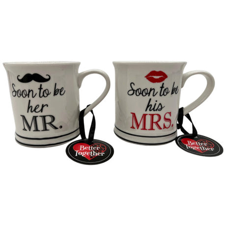 14 oz Assorted Soon To Be Mr. And Mrs. Mug