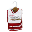 5 Pack My First Valentine Bibs
