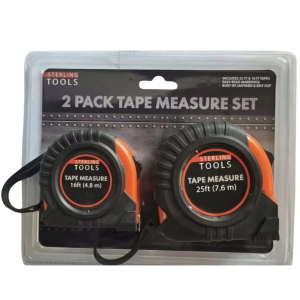2 Pack 25 FT and 16 FT Measuring Tape Set