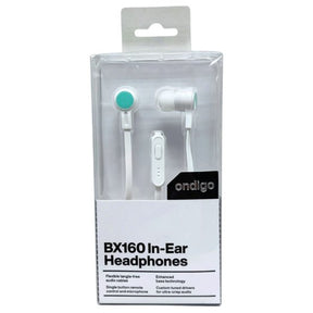 Ondigo Bx160 in Ear Headphones with Button Remote and Mic in Teal