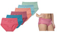 Women's Microfiber Brief Cut Panties - Dot Print w/ Lace Trim - Plus Sizes 8-10