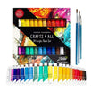 Crafts 4 All 24 Acrylic Paint Set with 3 Bonus Brushes