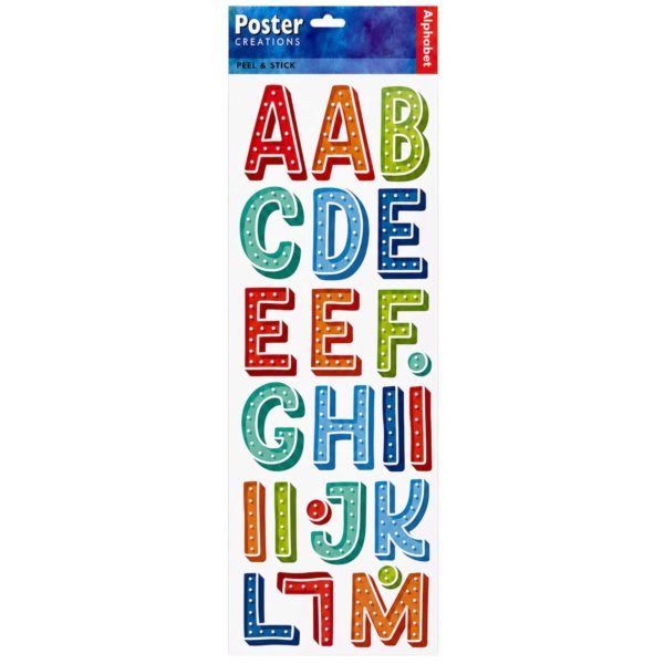 Poster Creations Peel and Stick Wall Decals in Carnival Alphabet Design