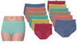 Women's Microfiber Brief Cut Panties - Solid Colors - Sizes 5-7