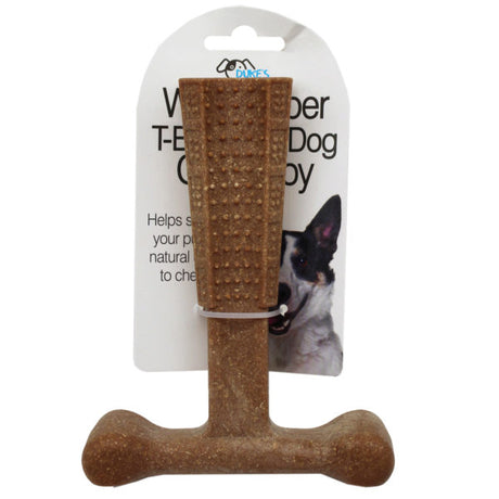 5.75" Wood Fiber T-Bone Pet Dog Chew Toy