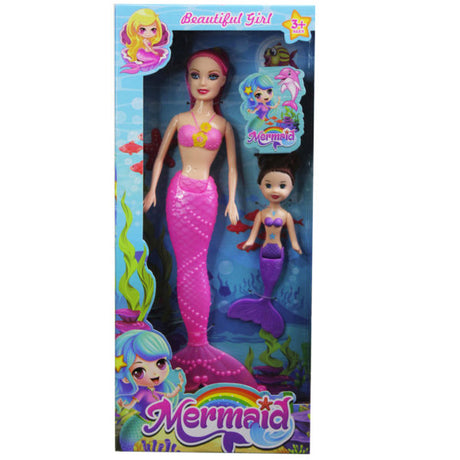 10.5" Light Up Fairy Mermaid Doll with Kid Mermaid