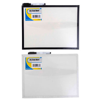 Dry Erase Board 8.5 X 11in W/marker 2ast Color Frame Shrink W/label