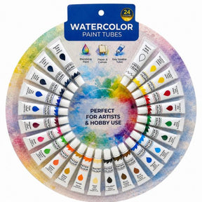 24 Piece Watercolor Paint Tube Set