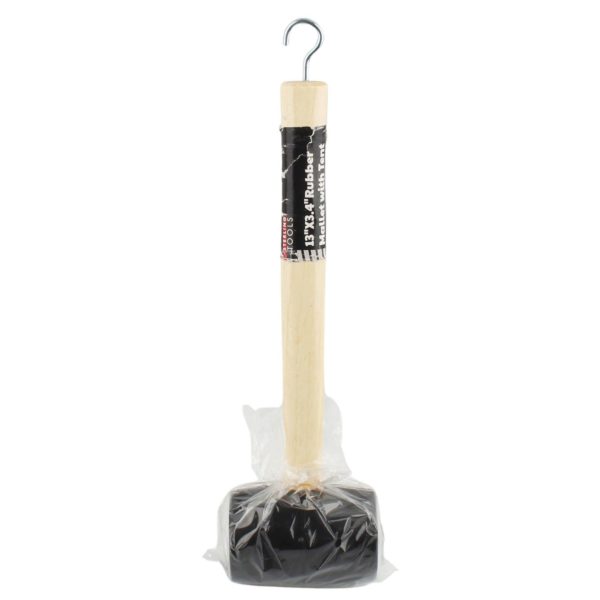 Rubber Mallet with Tent Peg Remover Hook