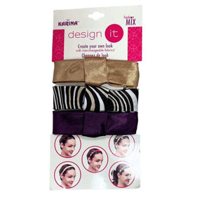 Karina Design It 3 Count Interchangeable Headband and Ponytail Sleeves