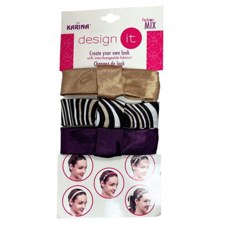 Karina Design It 3 Count Interchangeable Headband and Ponytail Sleeves