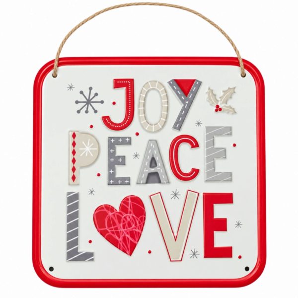 Joy Peace Love Christmas Themed Wall Home Decor