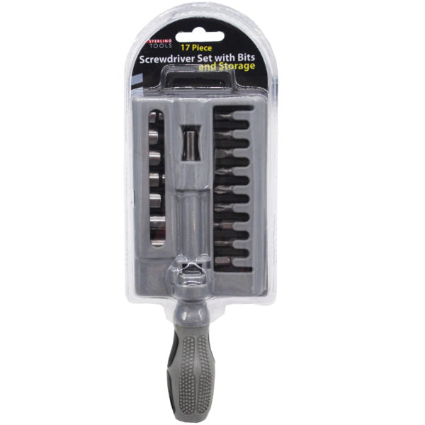 20 Piece Screwdriver Set with Bits and Storage