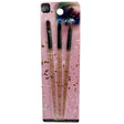 3 Pack Beauty Brush Set with Glitter Handles