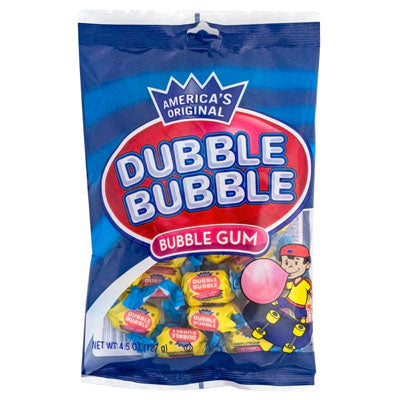 Dubble Bubble Bubble Gum Original Twist 4.5 Oz Peg Bag