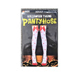 White Thigh-High Stockings with Red Bows and Hearts Print