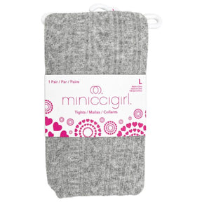 Miniccigirl Youth Cable Tights Heather Grey in Size L