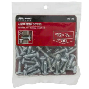 Bulldog Hardware 50 Count #12 x 3/4" Sheet Metal Screws