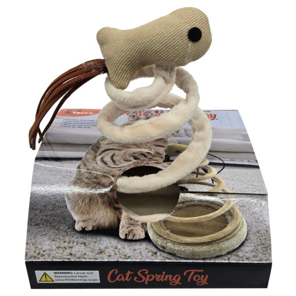 Spiral Spring Cat Punch Toy with Catnip Tail
