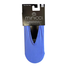 Minicci 1 Pack Blue Sheer Dot Liner Socks Size M/L 4-10