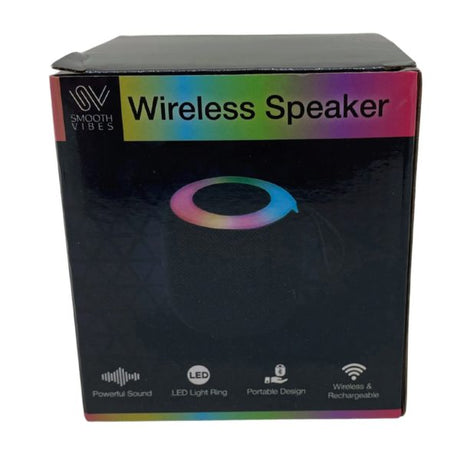 Wireless Speaker with Colorful LED Light and Portable Strap in Assorted Colors