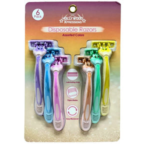 Hollywood Xpressions 6 Pack Disposable Body Shaver Razors